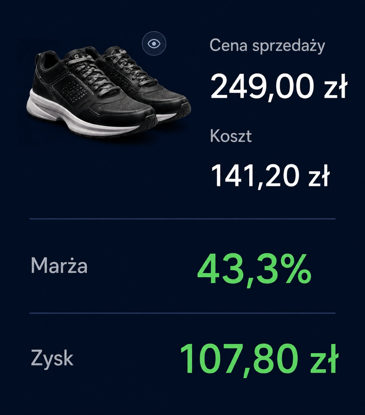 Marża i rentowność produktu w Orderlink